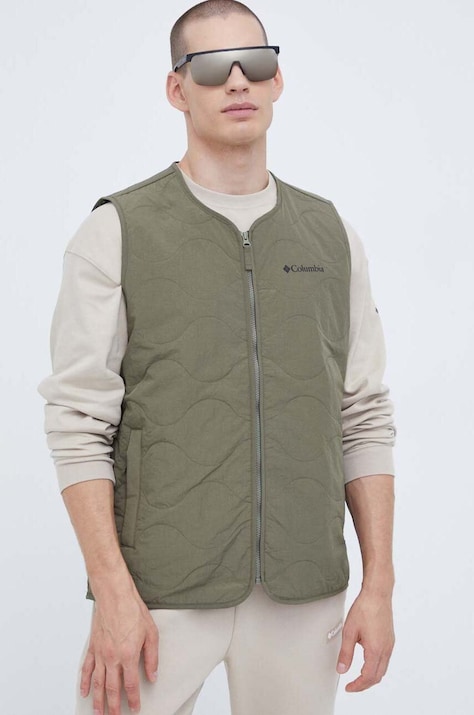Columbia bezrękawnik Birchwood™ Quilted męski kolor zielony przejściowy