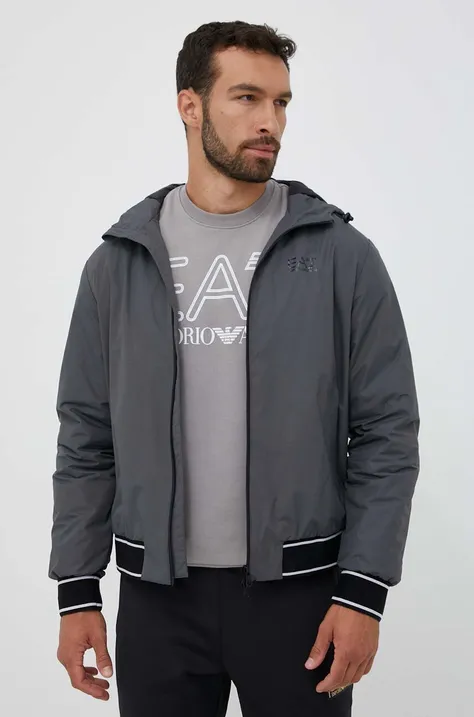 Куртка EA7 Emporio Armani чоловіча колір сірий перехідна