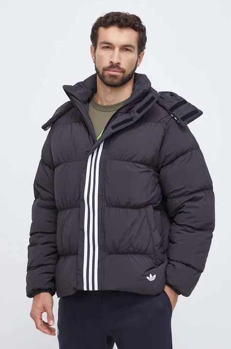 Пухова куртка adidas Originals чоловіча колір чорний зимова