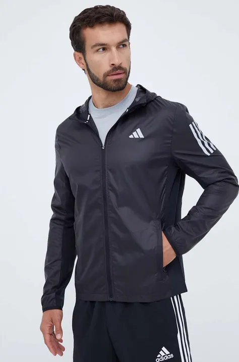 adidas Performance windbreaker Own the Run culoarea negru, de tranzitie