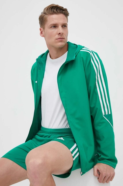 Tréningová bunda adidas Performance Tiro 23 zelená farba, prechodná