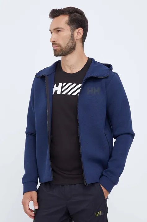 Športni pulover Helly Hansen Hydropower Ocean 2.0 mornarsko modra barva, s kapuco