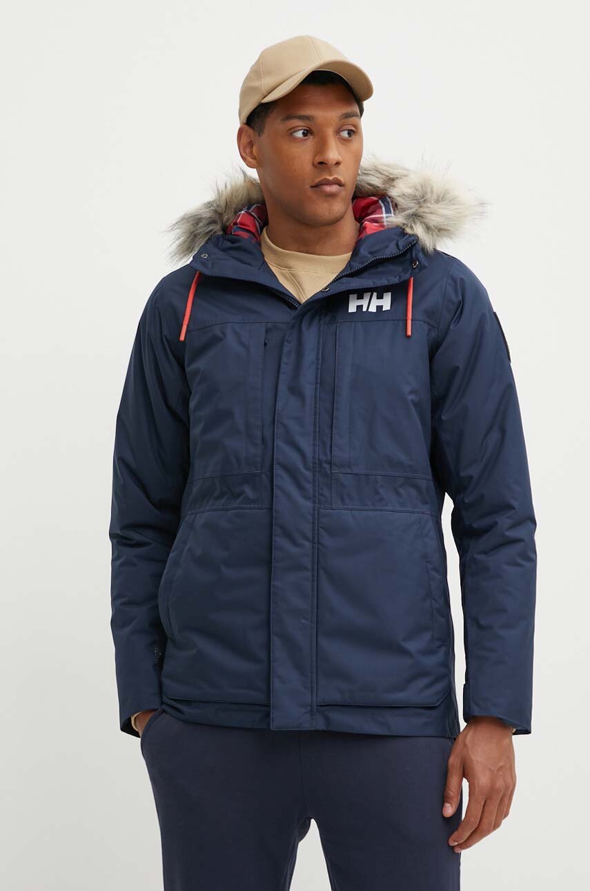 Jakna Helly Hansen COASTAL 3.0 PARKA za muškarce, boja: tamno plava, za zimu, 53995