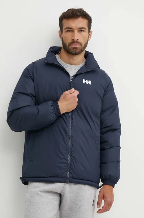 Dvostrana jakna Helly Hansen YU 23 REVERSIBLE PUFFER za muškarce, boja: tamno plava, za zimu, 54060