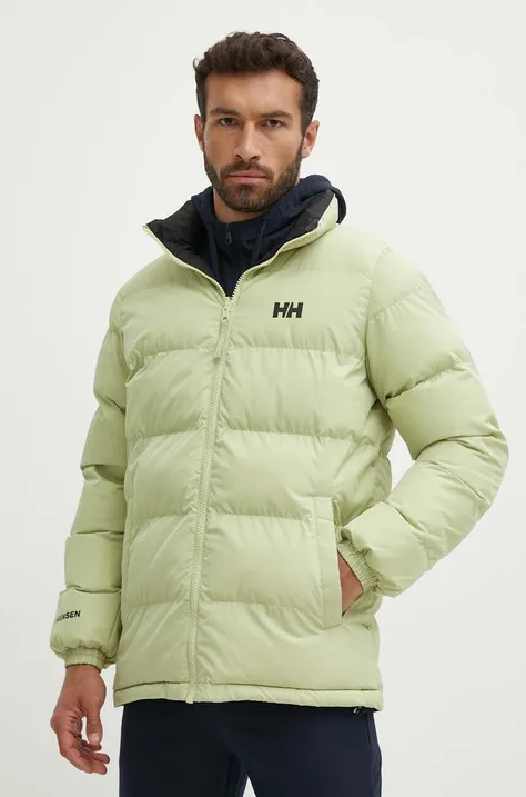 Helly Hansen geacă cu două fețe YU 23 REVERSIBLE PUFFER bărbați, culoarea maro, de iarnă 54060