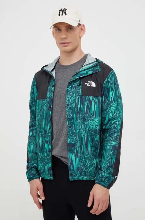 The North Face windbreaker culoarea verde, de tranzitie