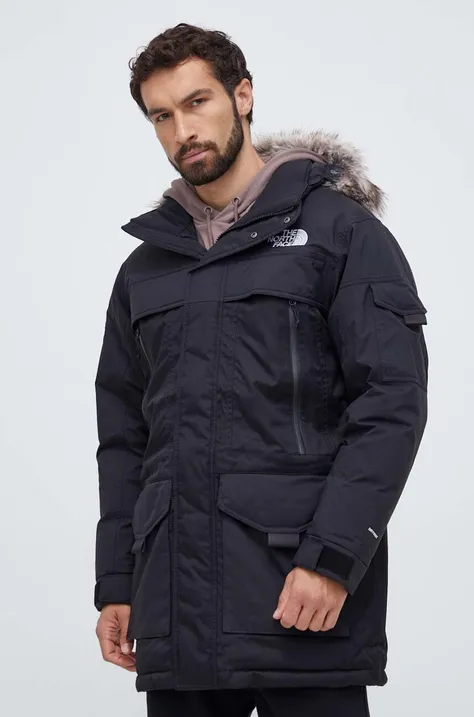 Pernata jakna The North Face za muškarce, boja: crna, za zimu