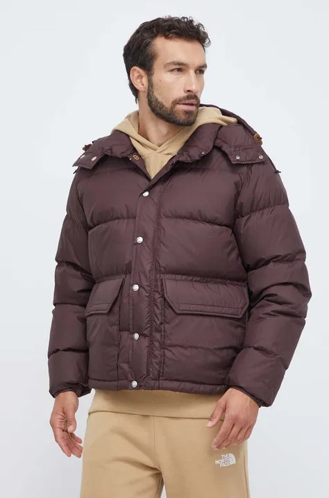 Пухова куртка The North Face чоловіча колір коричневий зимова