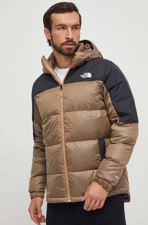 Péřová sportovní bunda The North Face Diablo hnědá barva