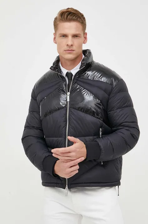 Pernata jakna Armani Exchange za muškarce, boja: crna, za zimu