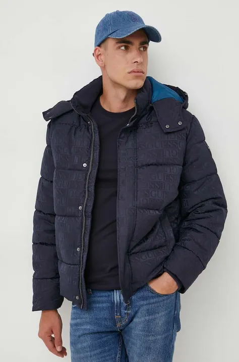Куртка Guess чоловіча колір синій зимова
