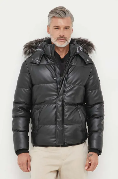 Куртка Guess чоловіча колір чорний зимова