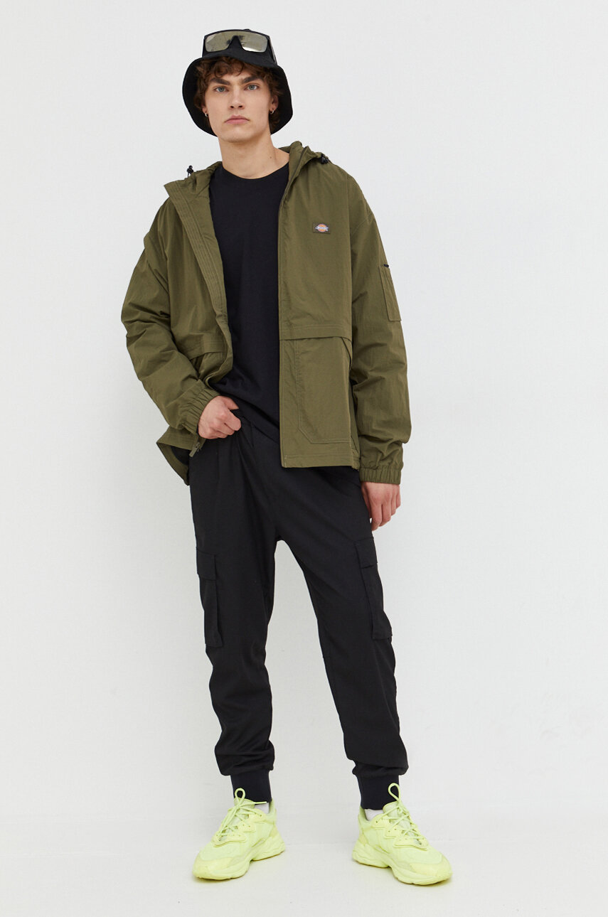 Dickies kurtka męska kolor zielony przejściowa