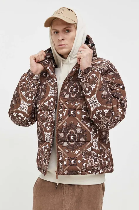 Куртка Karl Kani чоловіча колір коричневий зимова