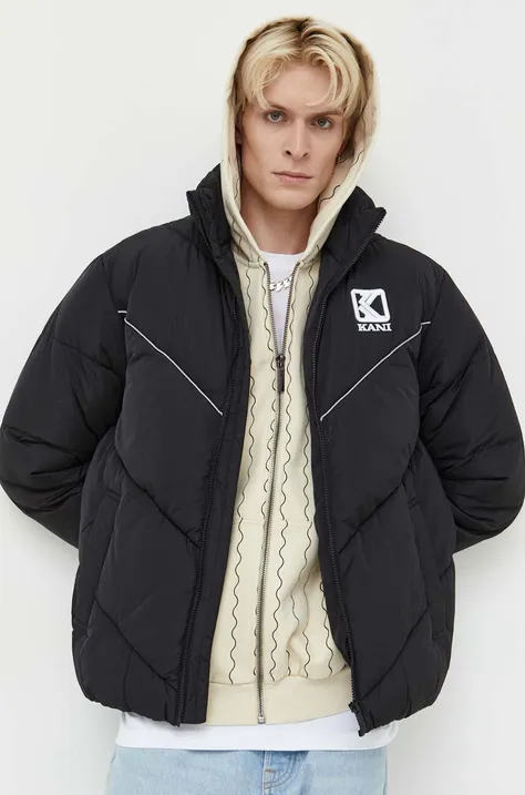 Karl Kani rövid kabát férfi, fekete, téli