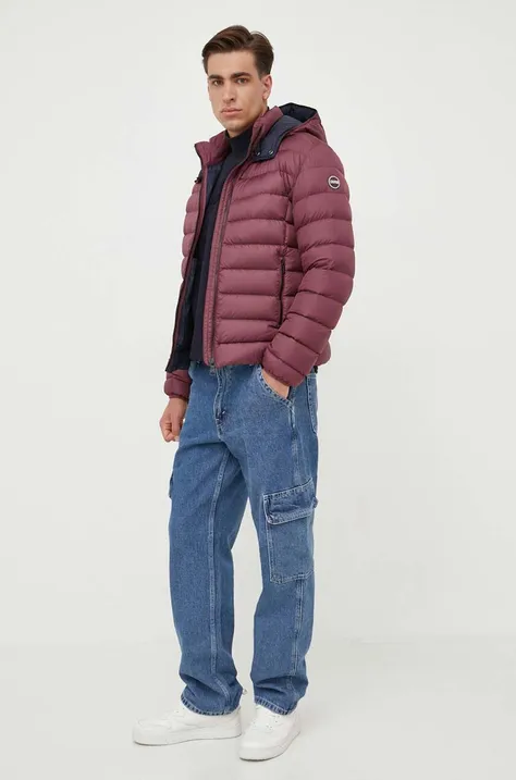 Пуховая куртка Colmar мужская цвет бордовый зимняя