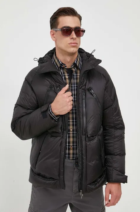 Péřová bunda Colmar pánská, černá barva, zimní