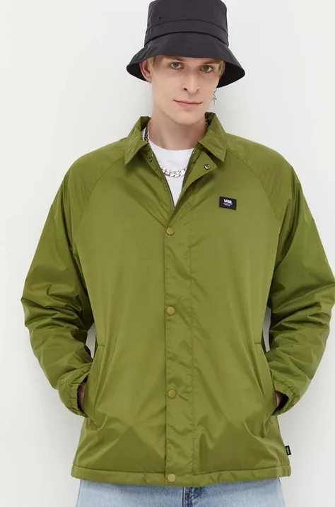 Obojstranná bunda Vans pánska, zelená farba, prechodná