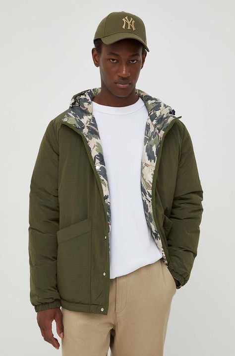 Μπουφάν δυο όψεων PS Paul Smith ανδρικό, χρώμα: πράσινο