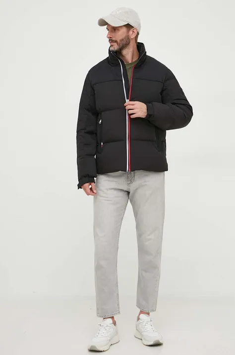 Tommy Hilfiger geaca de puf barbati, culoarea negru, de iarna