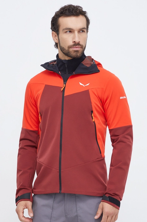 Куртка outdoor Salewa Sella Durastretch колір червоний