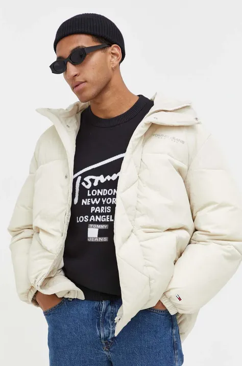 Куртка Tommy Jeans мужская цвет бежевый зимняя