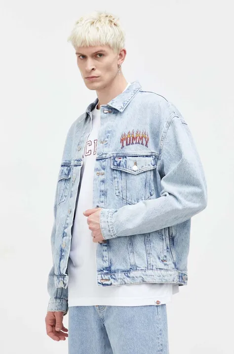 Джинсовая куртка Tommy Jeans мужская переходная oversize