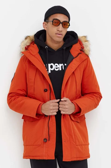 Superdry kurtka męska kolor pomarańczowy zimowa