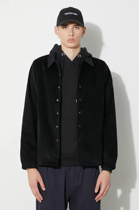 Вельветова куртка Taikan колір чорний перехідна
