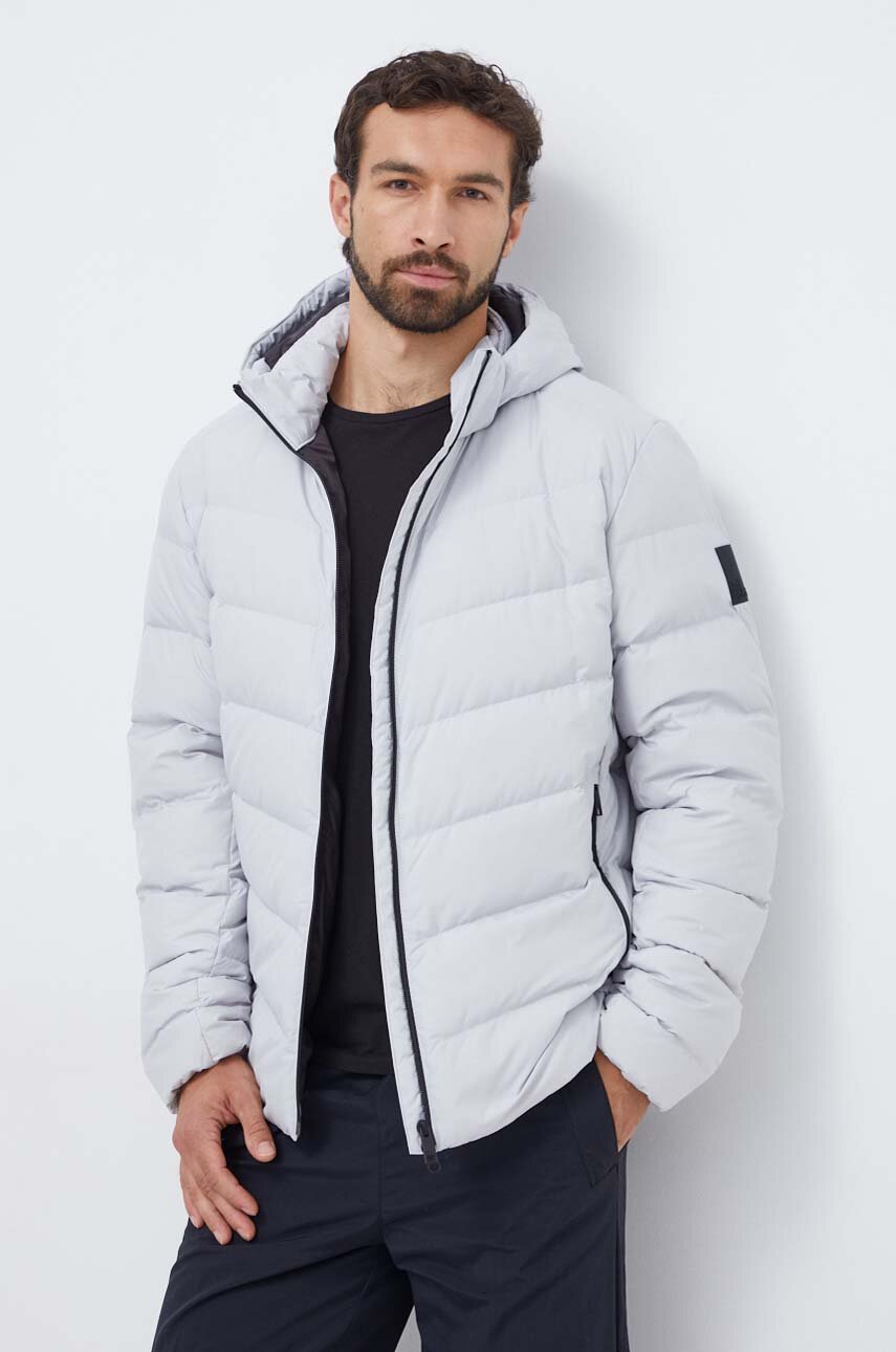 Jack Wolfskin geaca de puf barbati, culoarea gri, de iarna