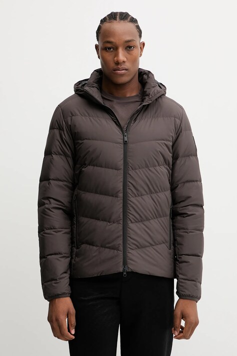 Jack Wolfskin kurtka puchowa Colonius męska kolor brązowy zimowa 1207431