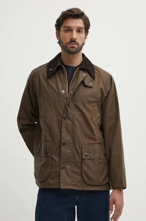 Barbour jacket Bedale Wax Jacket men's brown color MWX0018