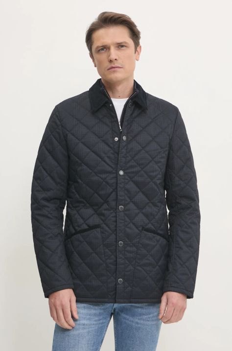 Barbour geaca barbati, culoarea albastru marin, de tranzitie