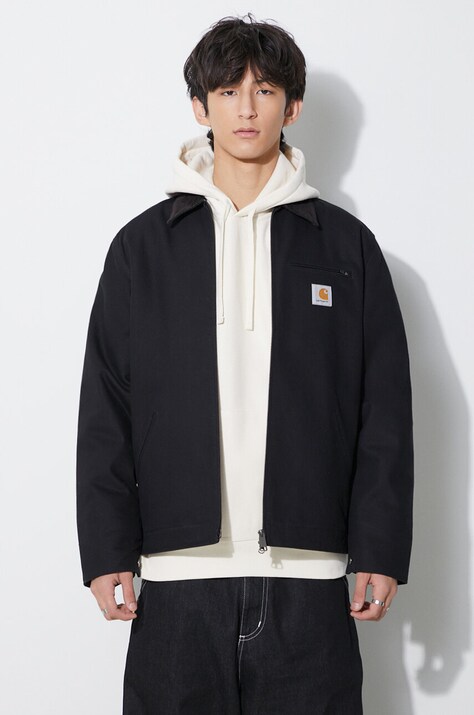 Carhartt WIP kurtka bawełniana Detroit Jacket kolor czarny przejściowa I015264.00E01