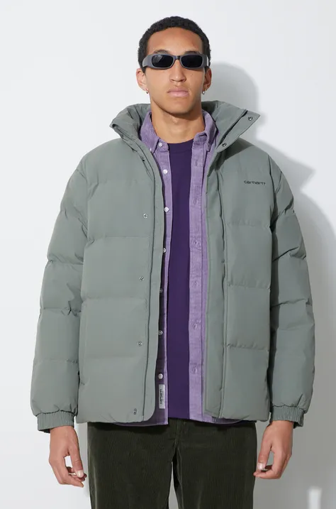 Pernata jakna Carhartt WIP za muškarce, boja: zelena, za zimu