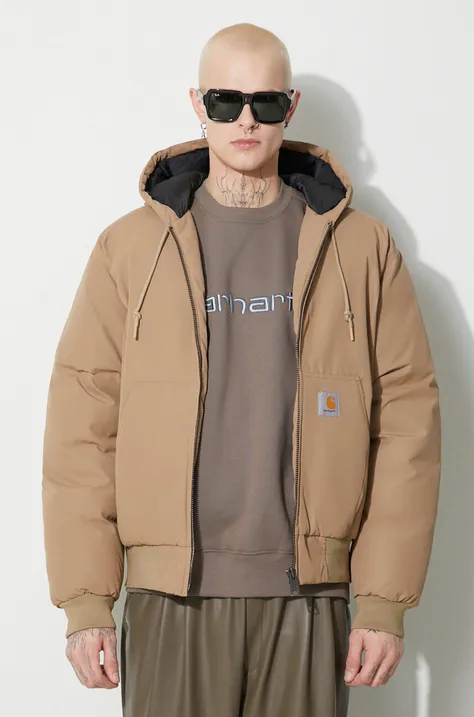Куртка Carhartt WIP чоловіча колір бежевий зимова oversize