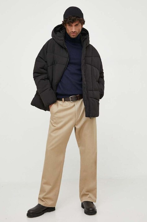Calvin Klein Jeans geaca barbati, culoarea negru, de iarna