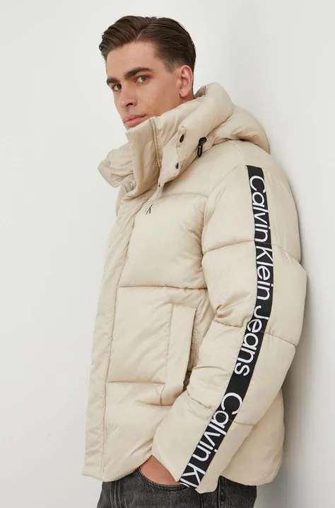Calvin Klein Jeans rövid kabát férfi, bézs, téli