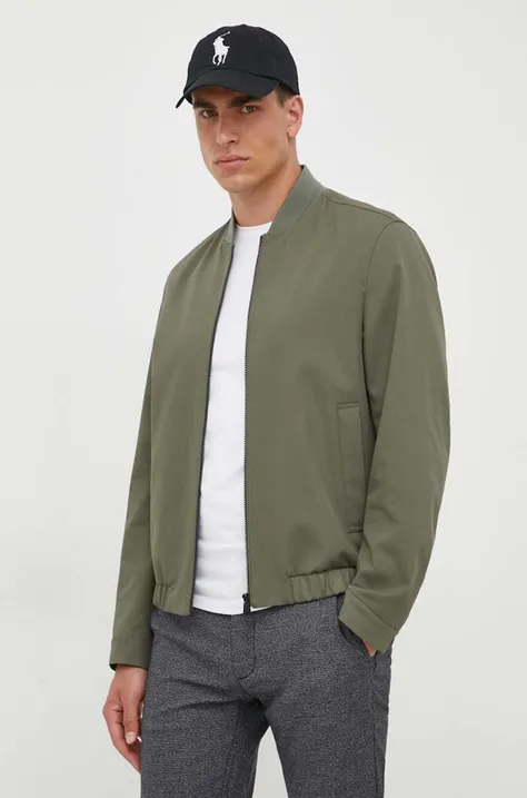 Bunda Calvin Klein pánska, zelená farba, prechodná