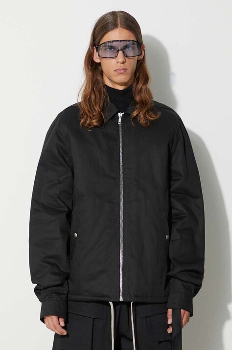 Бавовняна куртка Rick Owens колір чорний перехідна