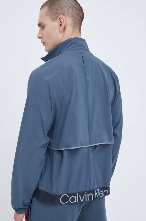 Calvin Klein Performance geaca sport culoarea gri, de tranzitie