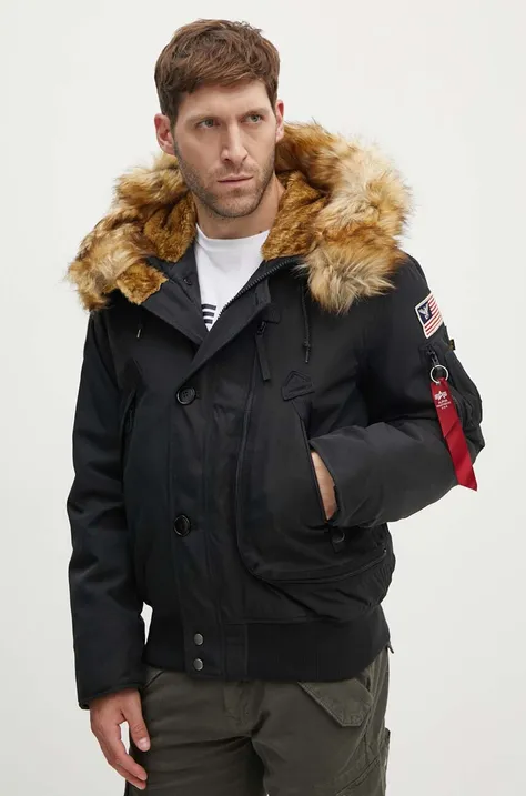 Alpha Industries rövid kabát Polar Jacket SV férfi, fekete, téli