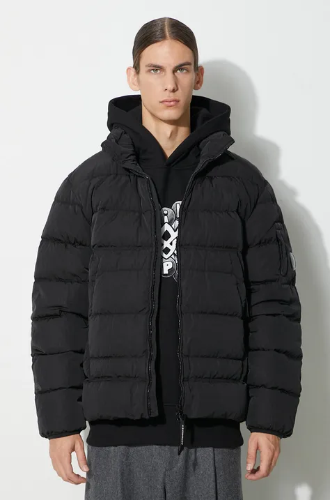 Páperová bunda C.P. Company Eco-Chrome R Down Jacket pánska, čierna farba, zimná
