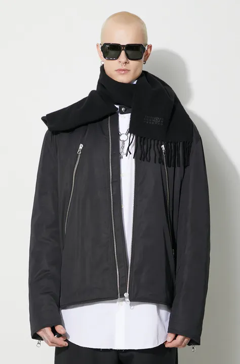 Bunda MM6 Maison Margiela Sportsjacket pánska, čierna farba, zimná, oversize, S62AN0109