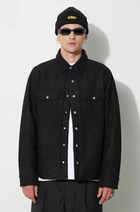 Billionaire Boys Club wool blend jacket OUTDOORSMAN OVERSHIRT black color B23321