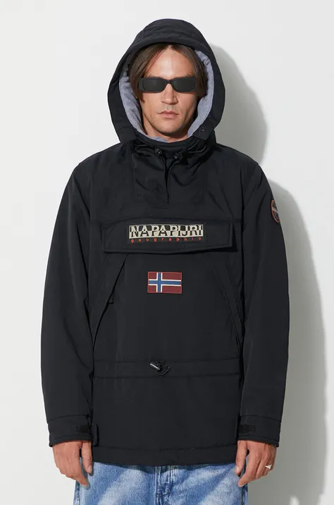 Куртка Napapijri SKIDOO 4 чоловіча колір чорний перехідна NP0A4GMF0411