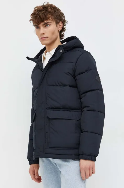 Hollister Co. rövid kabát férfi, fekete, téli