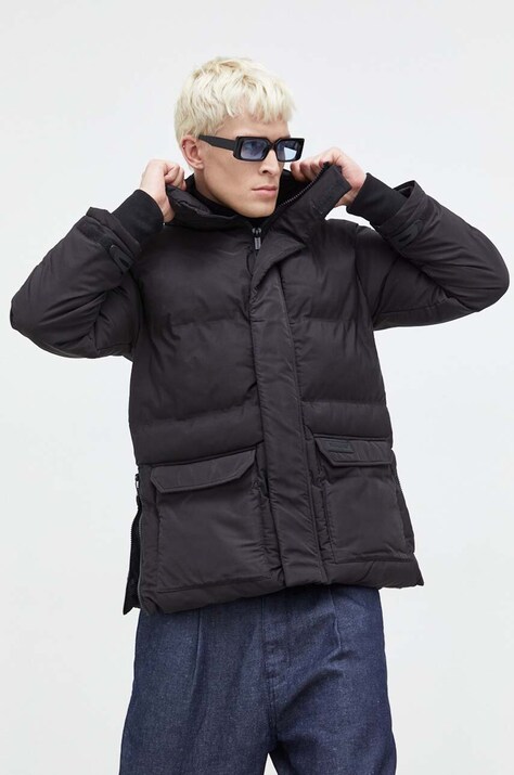 Куртка Sixth June чоловіча колір чорний зимова oversize