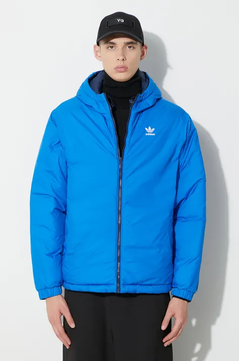 adidas Originals kurtka dwustronna Adicolor Reversible męska kolor niebieski zimowa IL2583