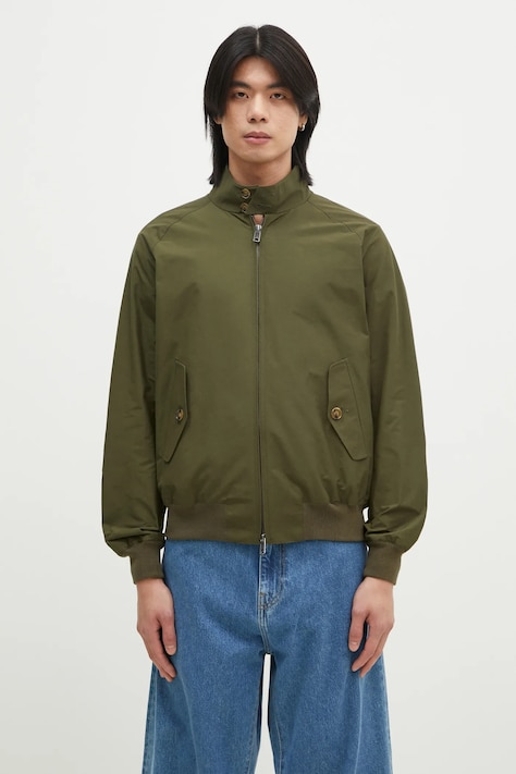 Bunda Baracuta G9 Cloth pánsky, zelená farba, prechodná, BRCPS0001